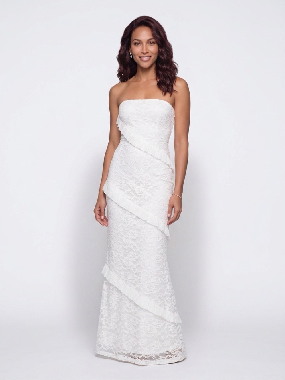 Altar’d State MORE TO COME Xandra Maxi Dress in white